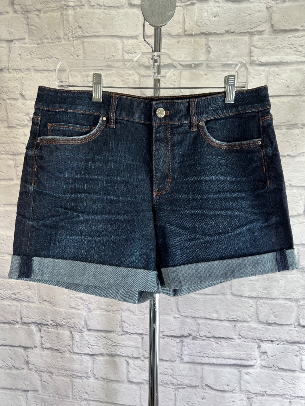 White House/Black Market Dark Wash Denim Shorts Size 12